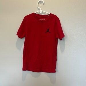 Jordan Red Tee with Black Jumpman Logo